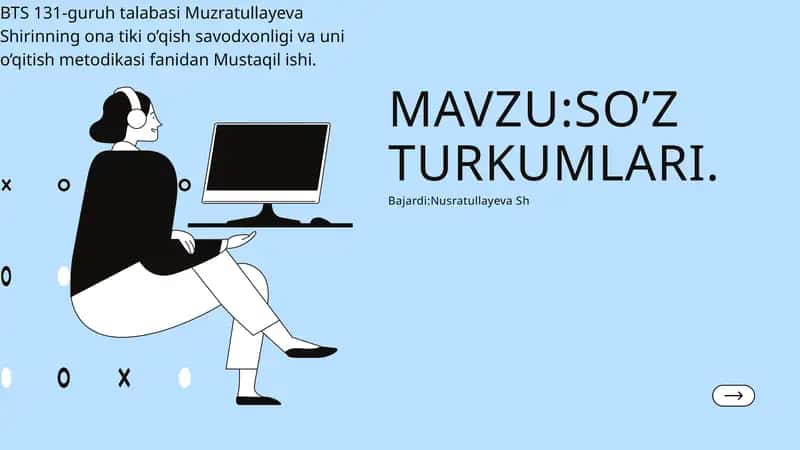 So’z Turkumlari 1