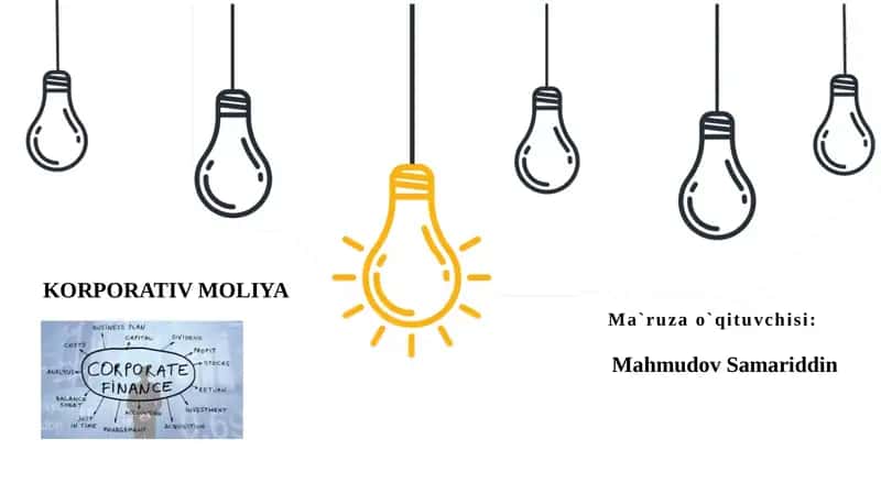 Korporativ Moliya 1