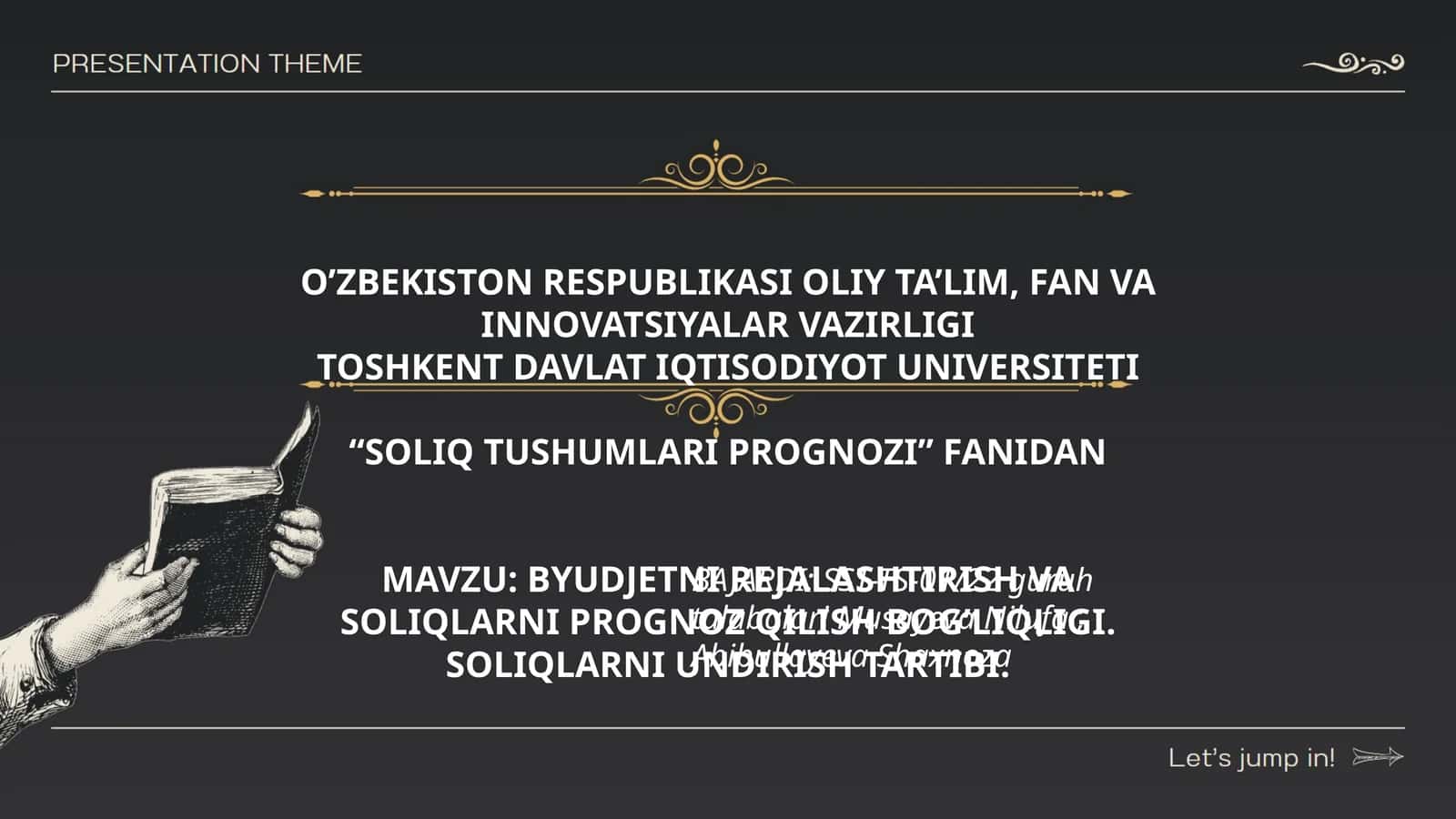 SOLIQ TUSHUMLARI PROGNOZI 1