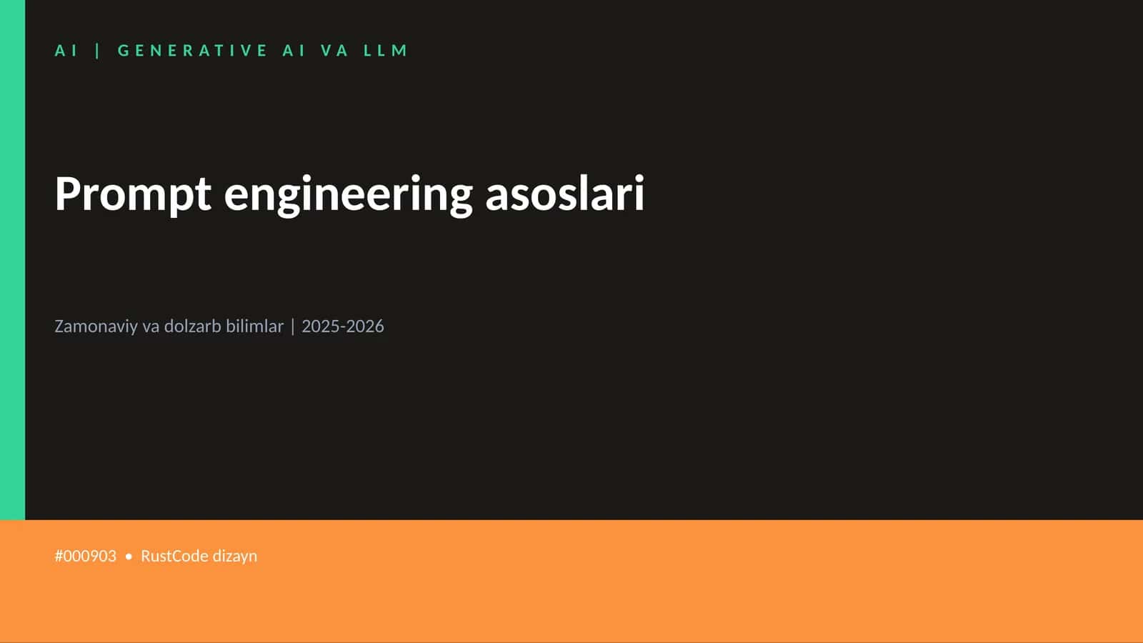 Prompt engineering asoslari 1