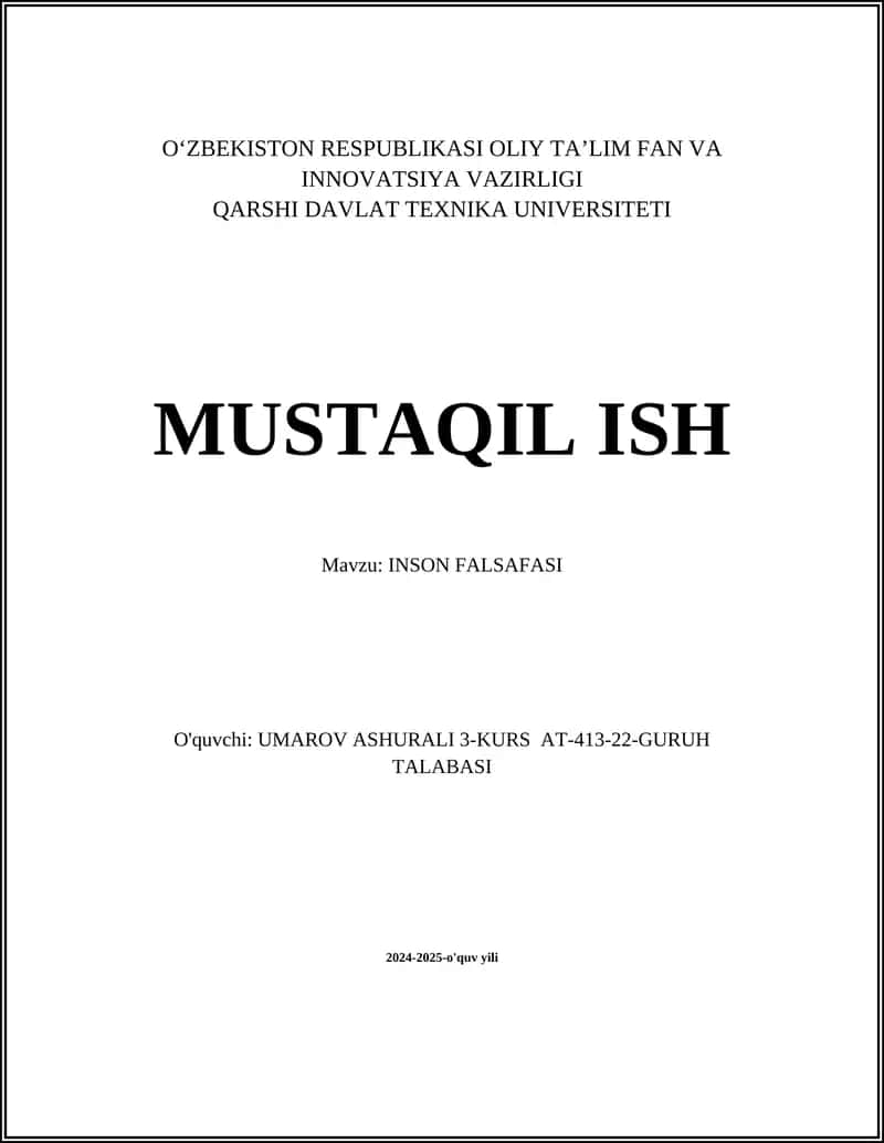 INSON FALSAFASI 1