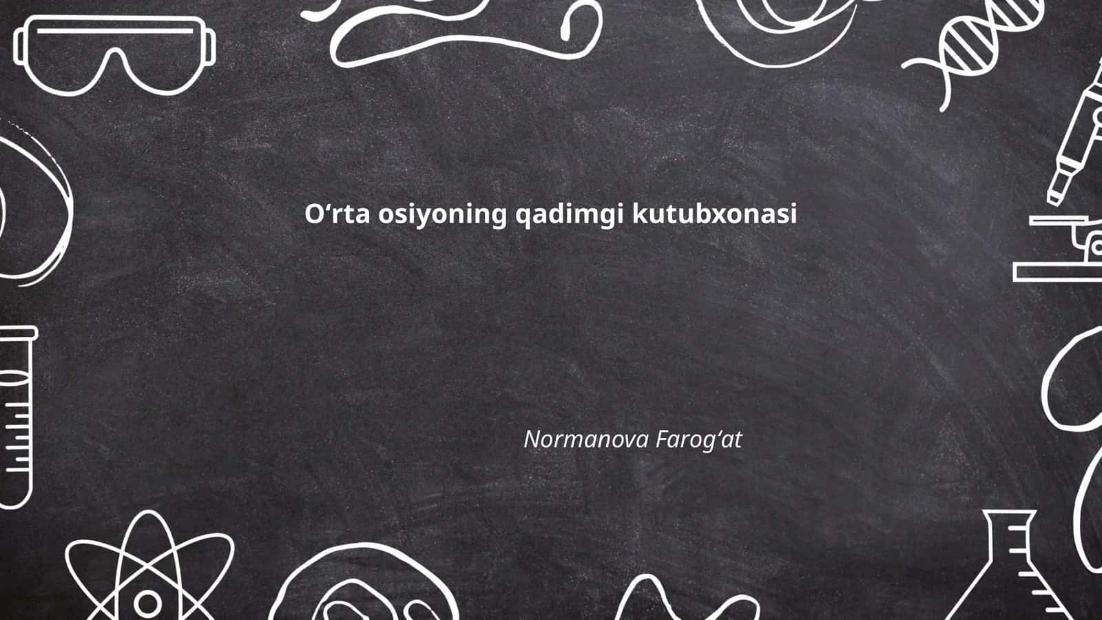 Oʻrta Osiyoning qadimgi kutubxonasi 1