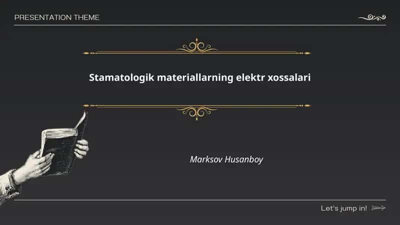 Stamatologik materiallarning elektr xossalari 1