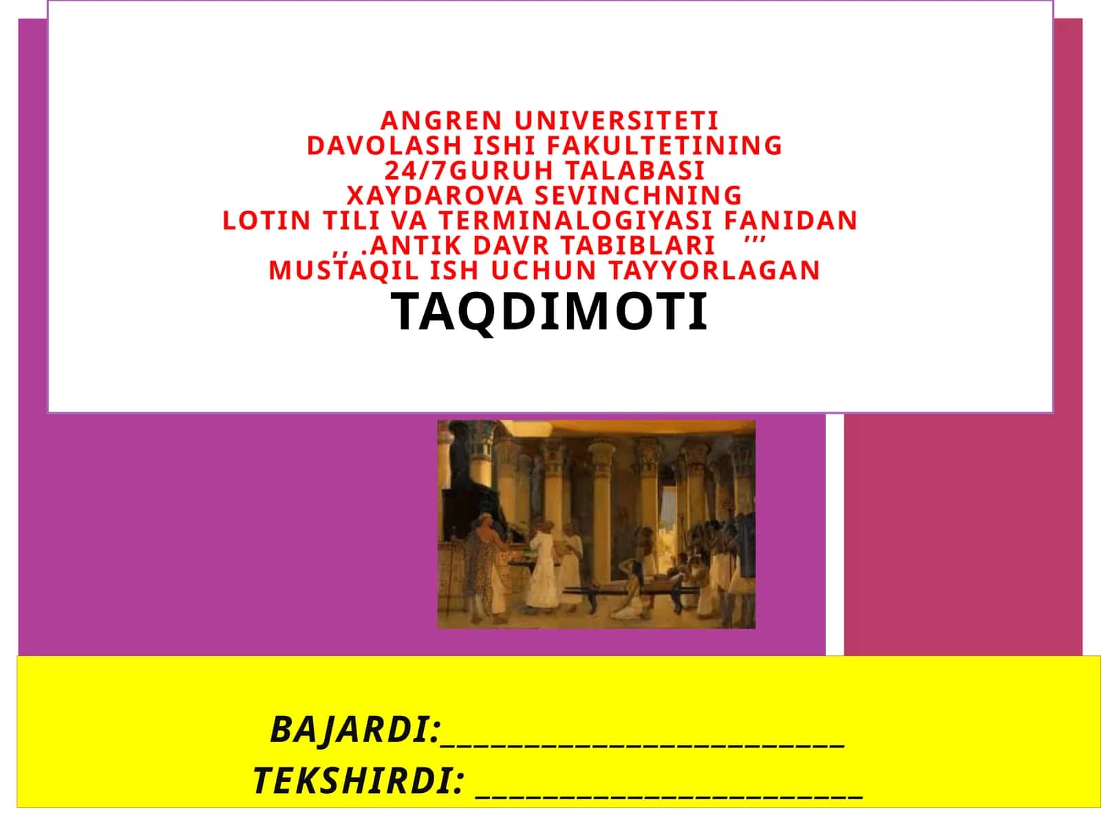Antik davr tabiblari 1