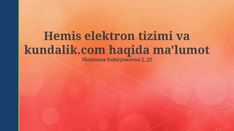 Hemis elektron tizimi va Kundalik.com 1