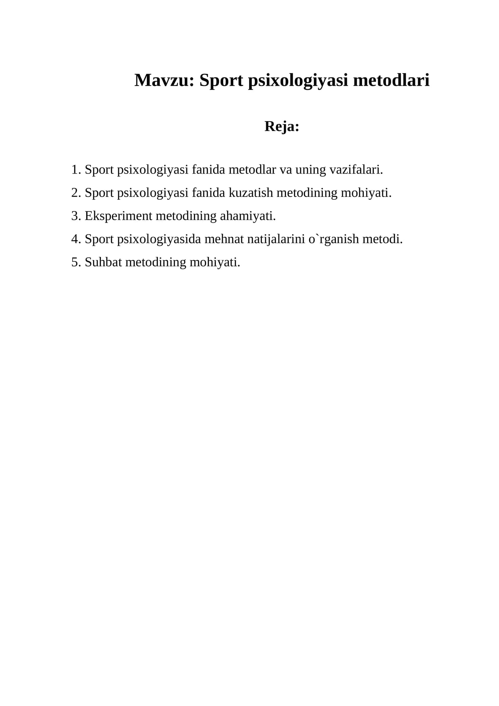 Sport psixologiyasi mеtodlari 1