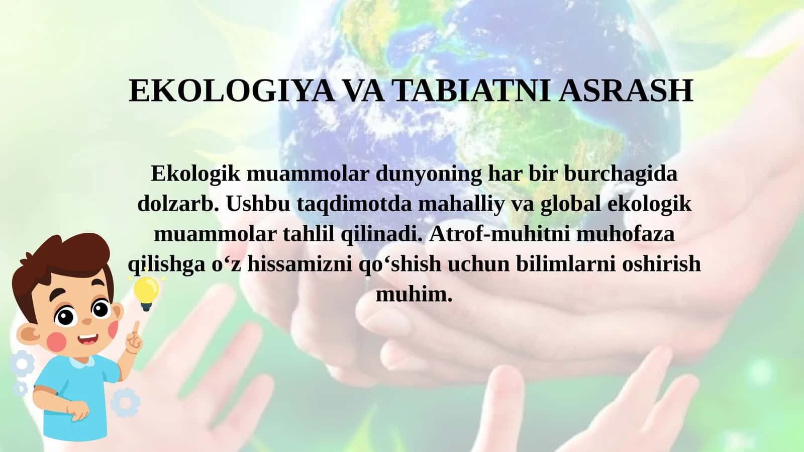 EKOLOGIYA VA TABIATNI ASRASH 1