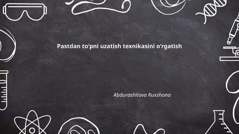 Pastdan toʻpni uzatish texnikasi 1