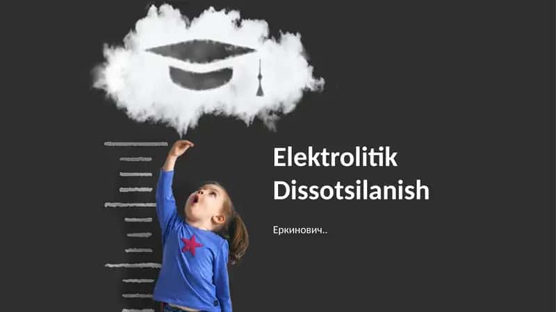 Elektrolitik Dissotsilanish 1