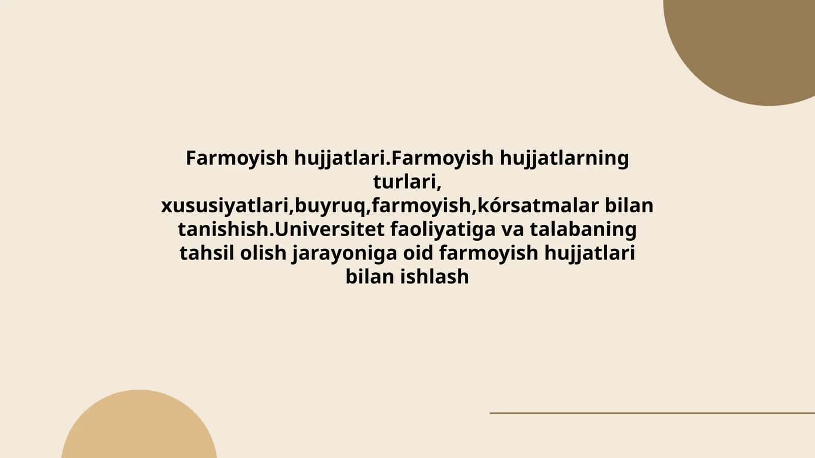 Farmoyish hujjatlari 1