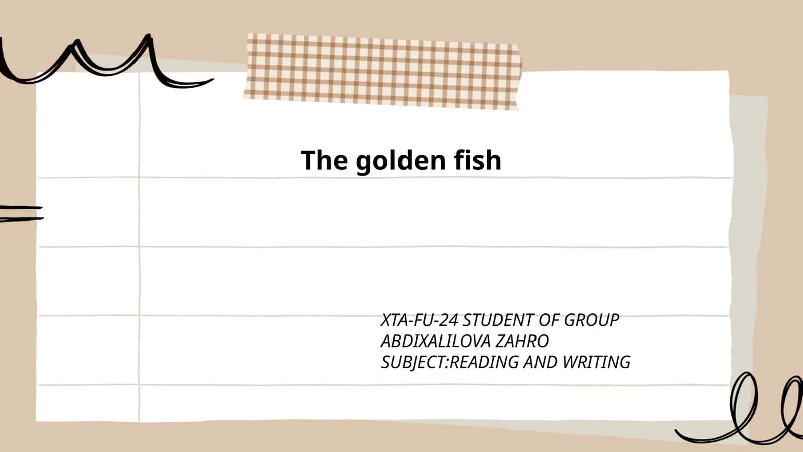 The golden fish 1