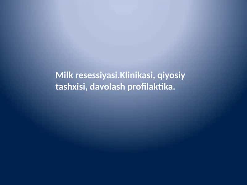 Milk retsessiyasi 1