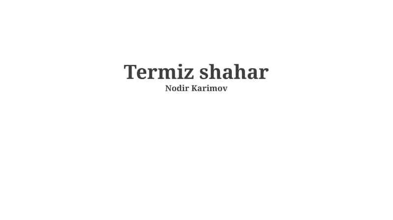 Termiz shahar 1