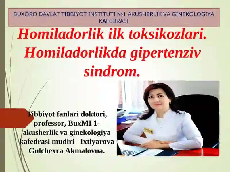 Homiladorlik ilk toksikozlari