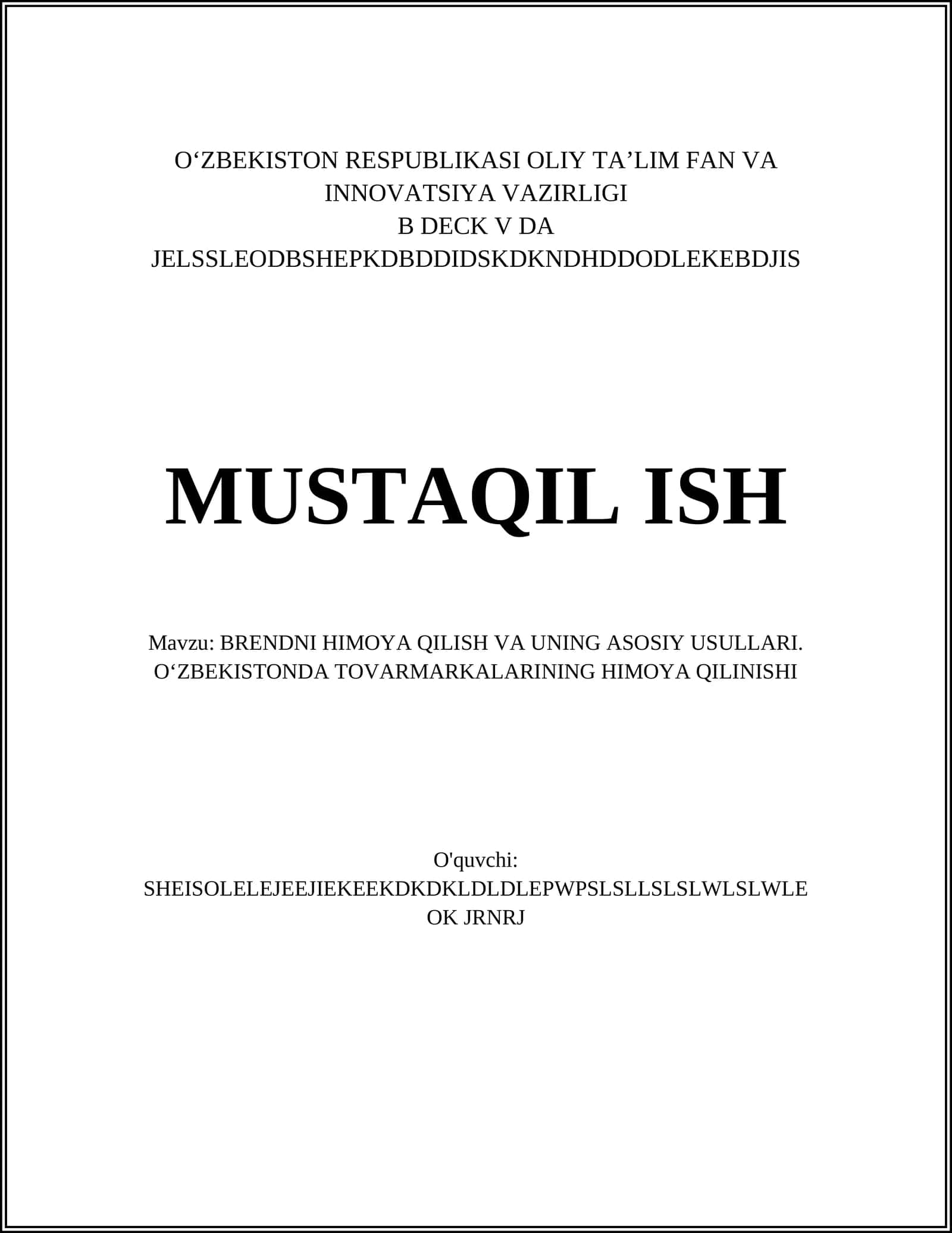 BRENDNI HIMOYA QILISH VA UNING ASOSIY USULLARI 1