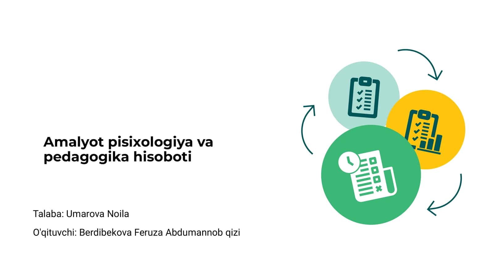 Amalyot psixologiya va pedagogika hisoboti 1