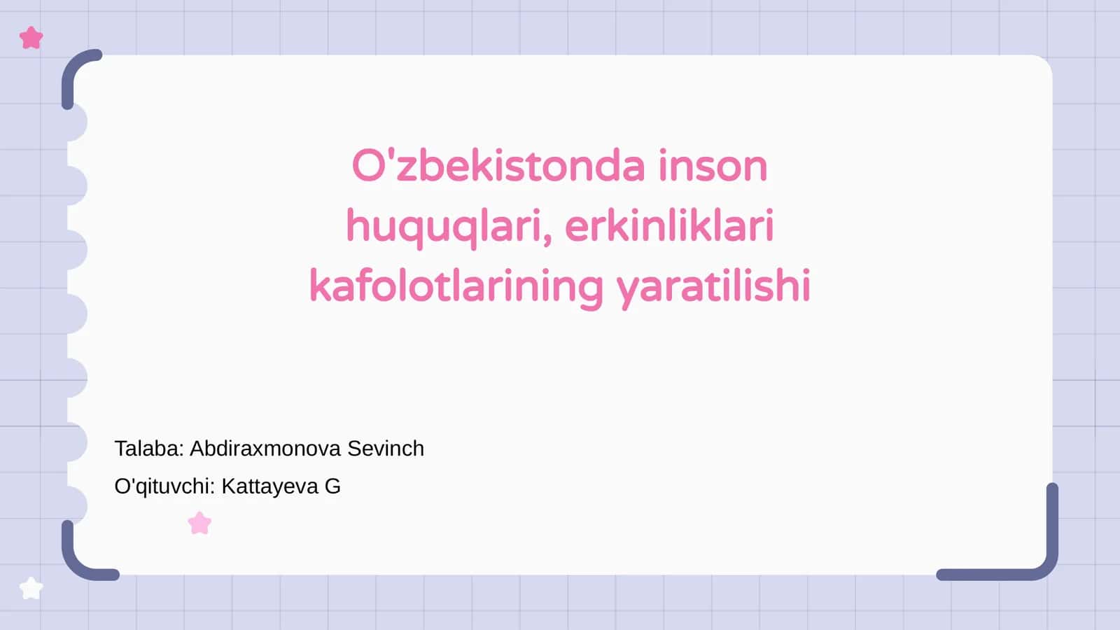 Inson Huquqlari va Erkinliklar Asoslari 1
