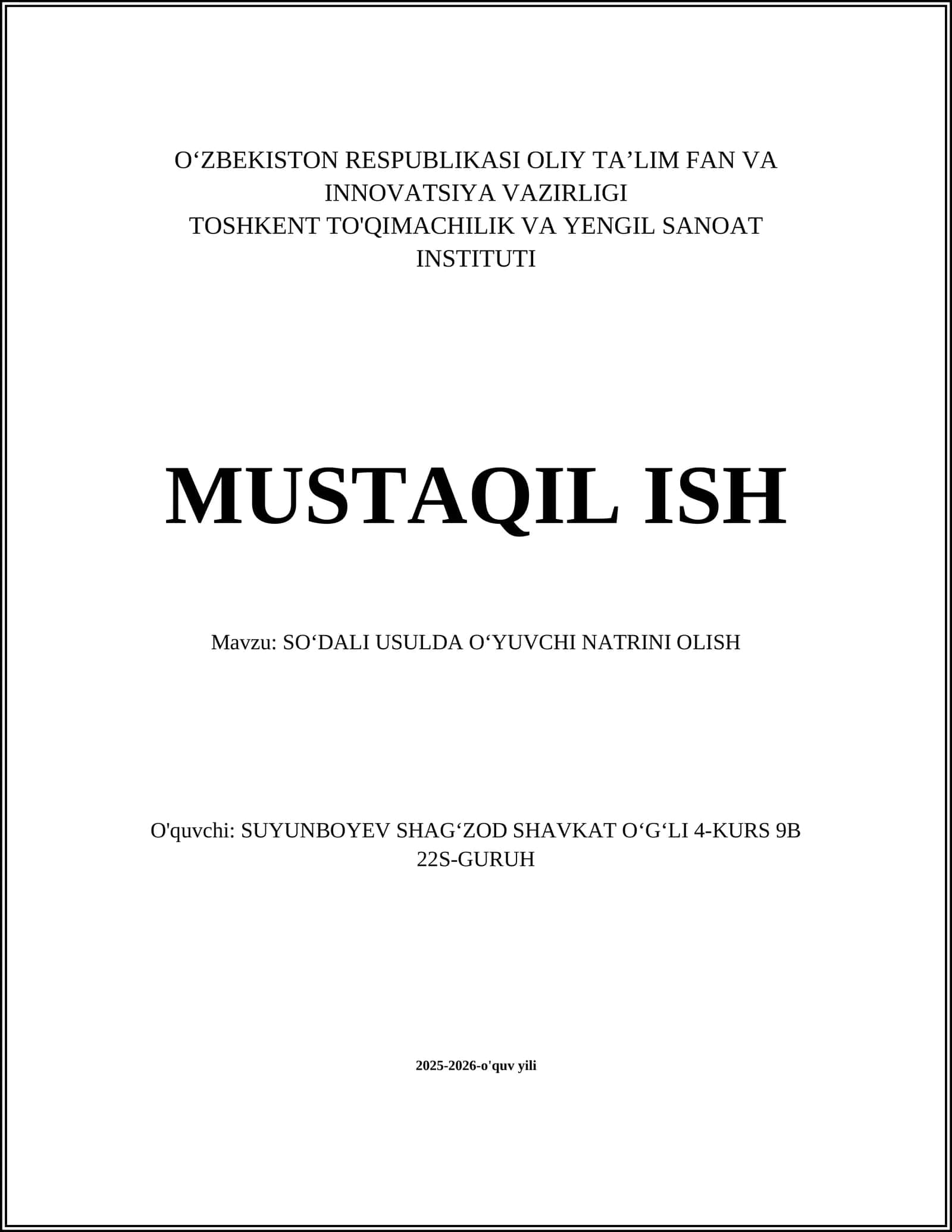 SO‘DALI USULDA O‘YUVCHI NATRINI OLISH 1