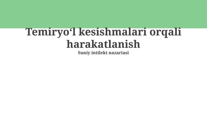 Suniy intilekt nazariyasi 1
