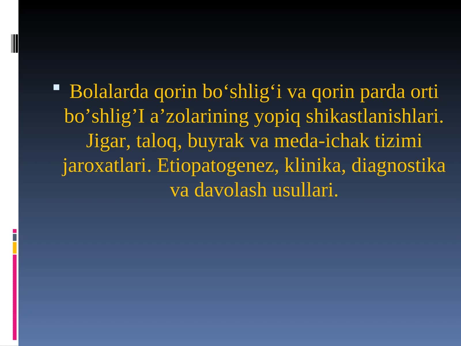 Qorin va jigar jaroxatlari 1