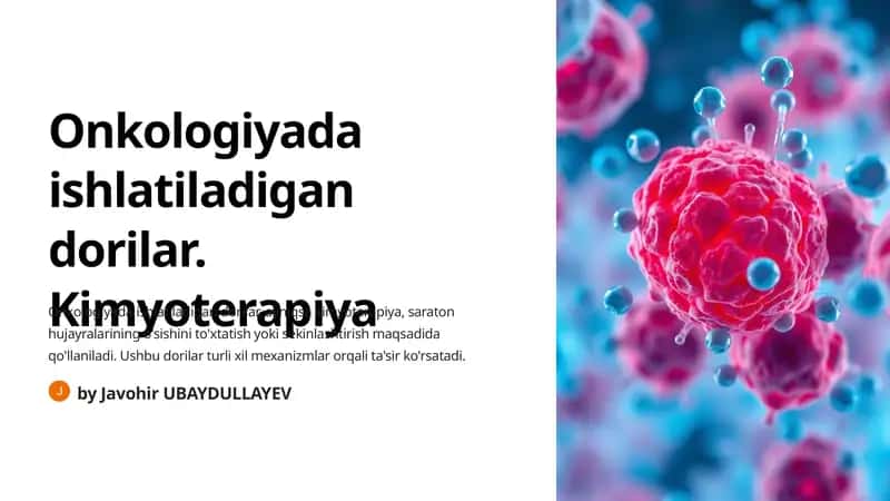 Onkologiyada ishlatiladigan dorilar 1