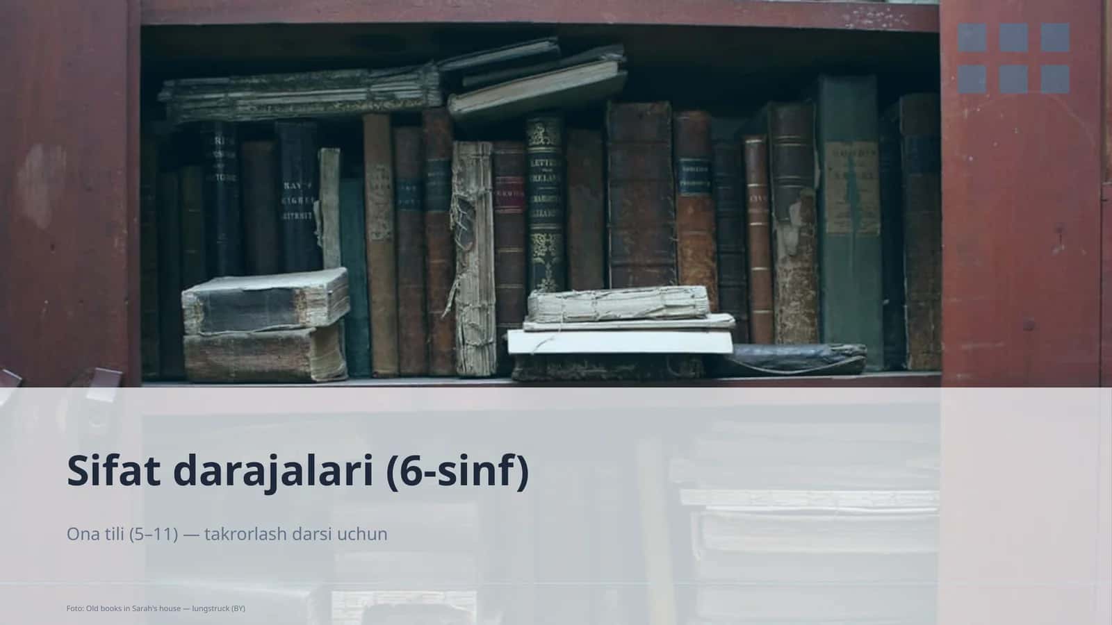 Sifat darajalari (6-sinf) 1