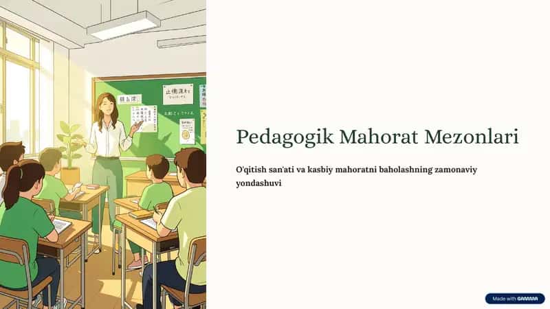 Pedagogik Mahorat Mezonlari 1