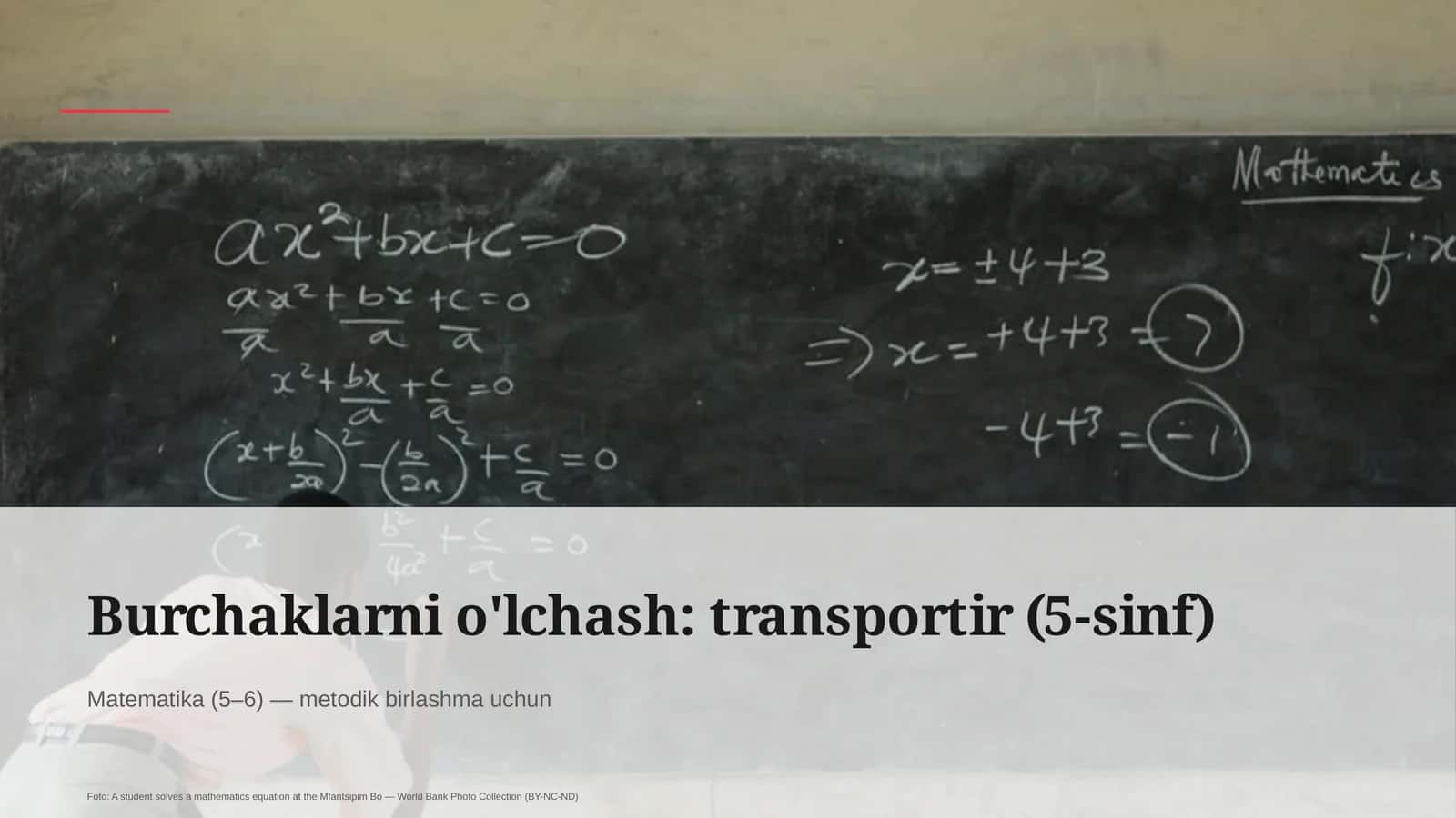 Burchaklarni o'lchash: transportir (5-sinf) 1