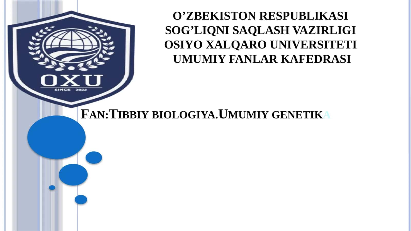 Odam genetikasini tekshirish usullari 1