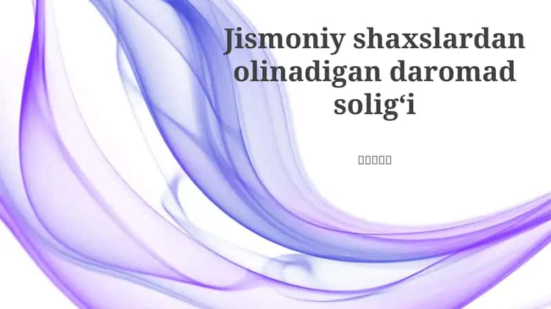 Jismoniy shaxslardan olinadigan daromad soligʻi 1