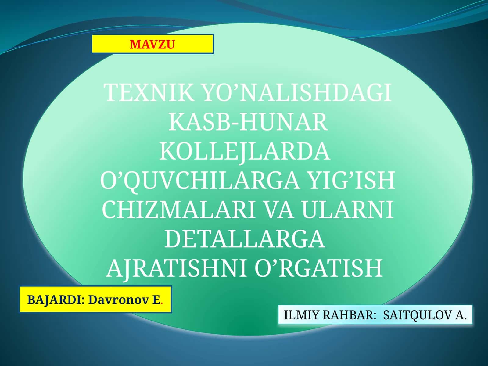 Yig'ish chizmalarini detallarga ajratish 1