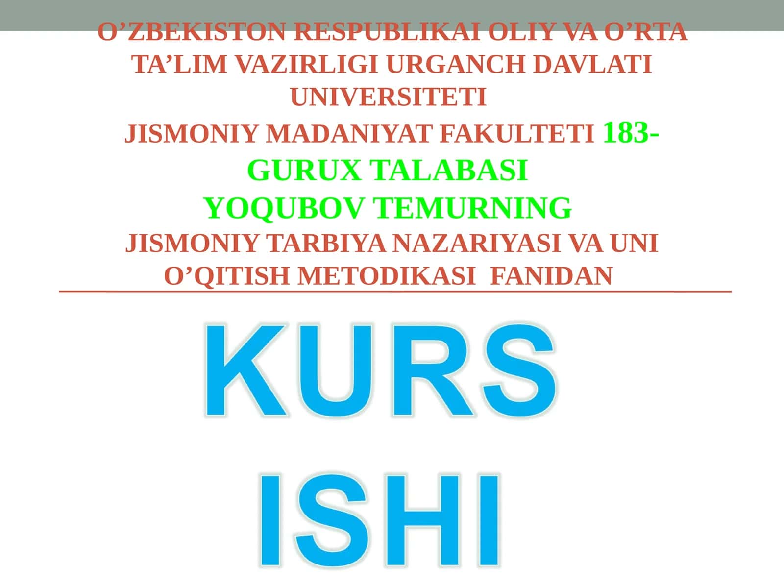 Jismoniy mashqlarning klassifikatsiyasi 1