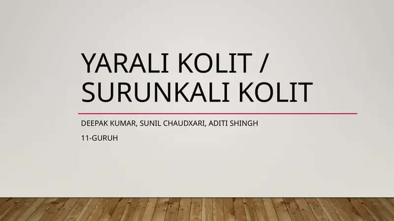 Yarali kolit / surunkali kolit 1
