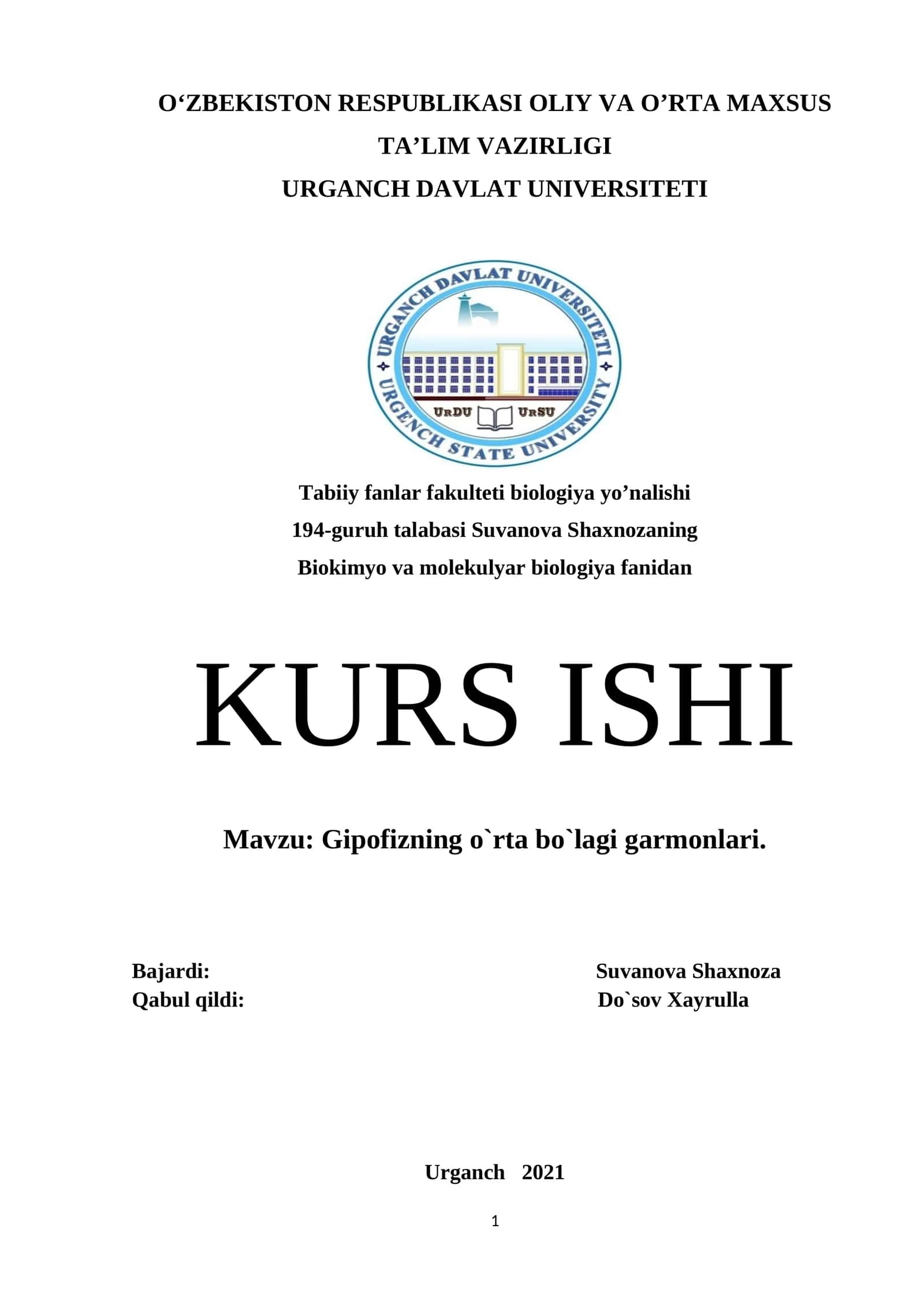 Gipofizning o`rta bo`lagi garmonlari 1