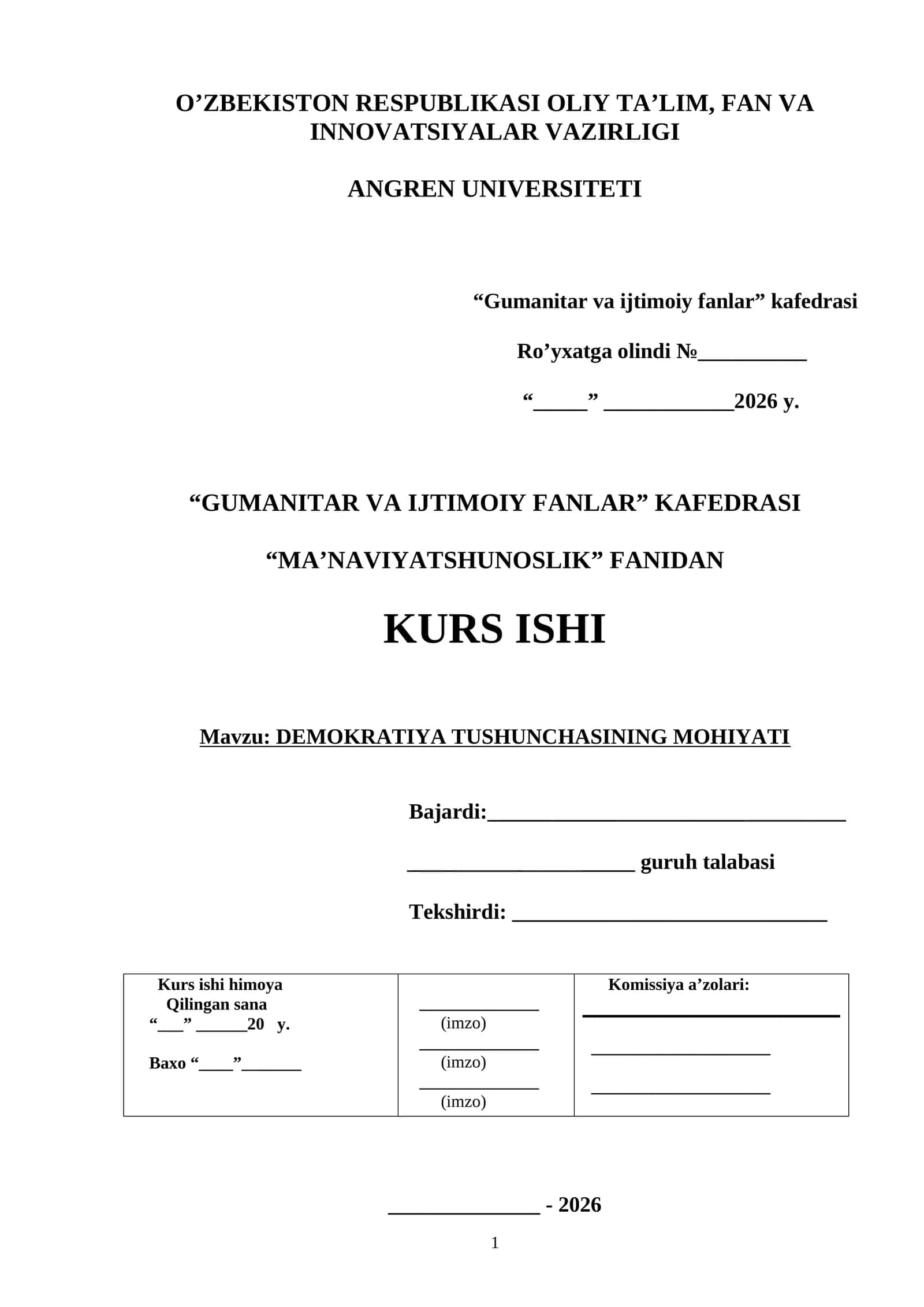 DEMOKRATIYA TUSHUNCHASINING MOHIYATI 1