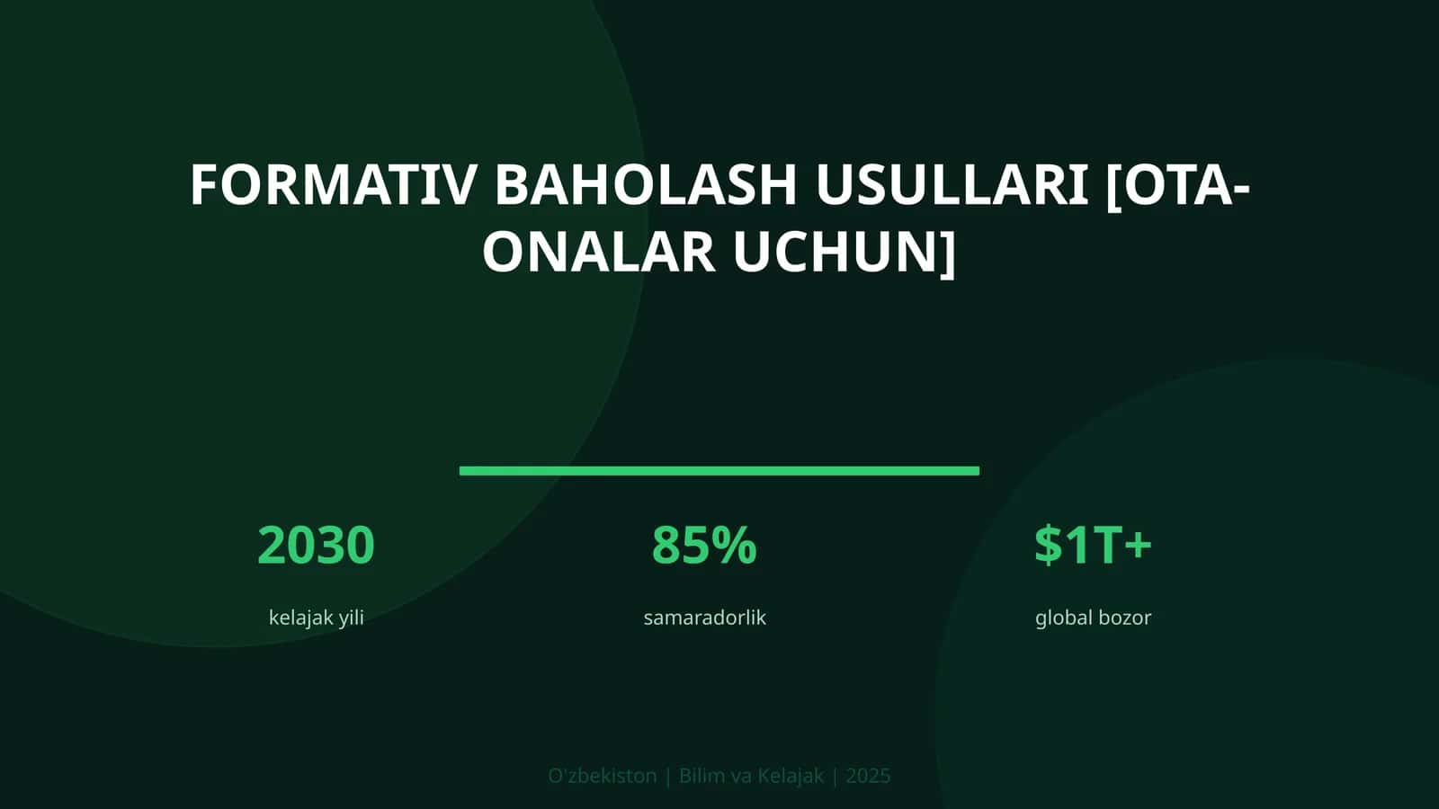 Formativ baholash usullari [ota-onalar uchun] 1