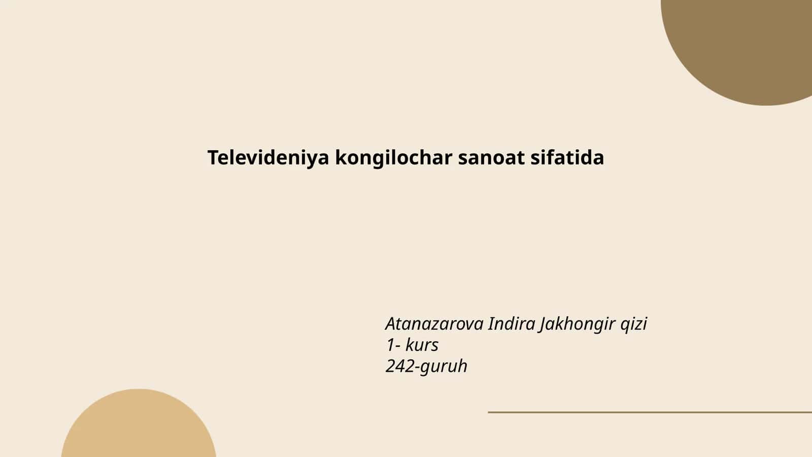 Televideniya Tarixi 1