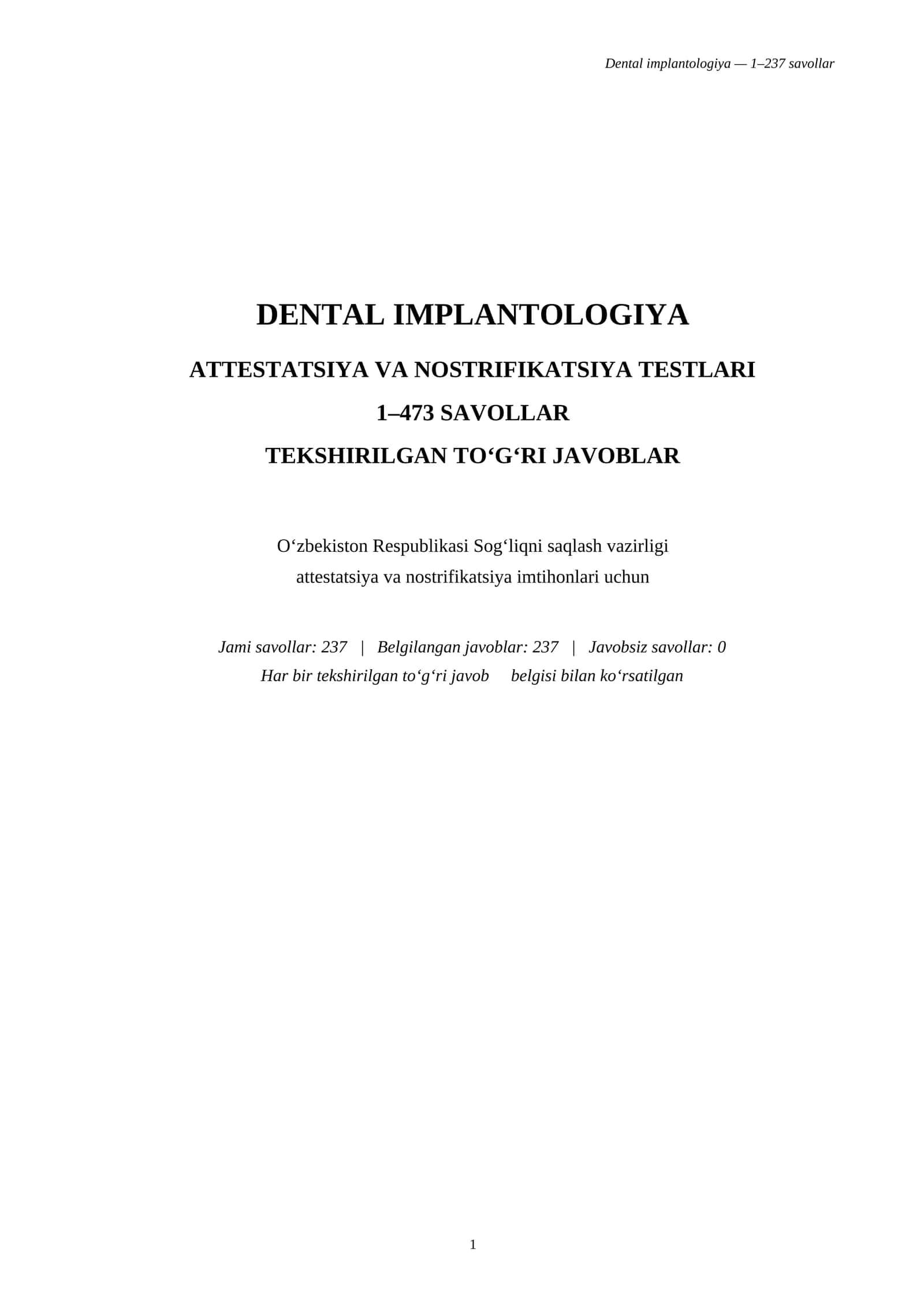 DENTAL IMPLANTOLOGIYA 1
