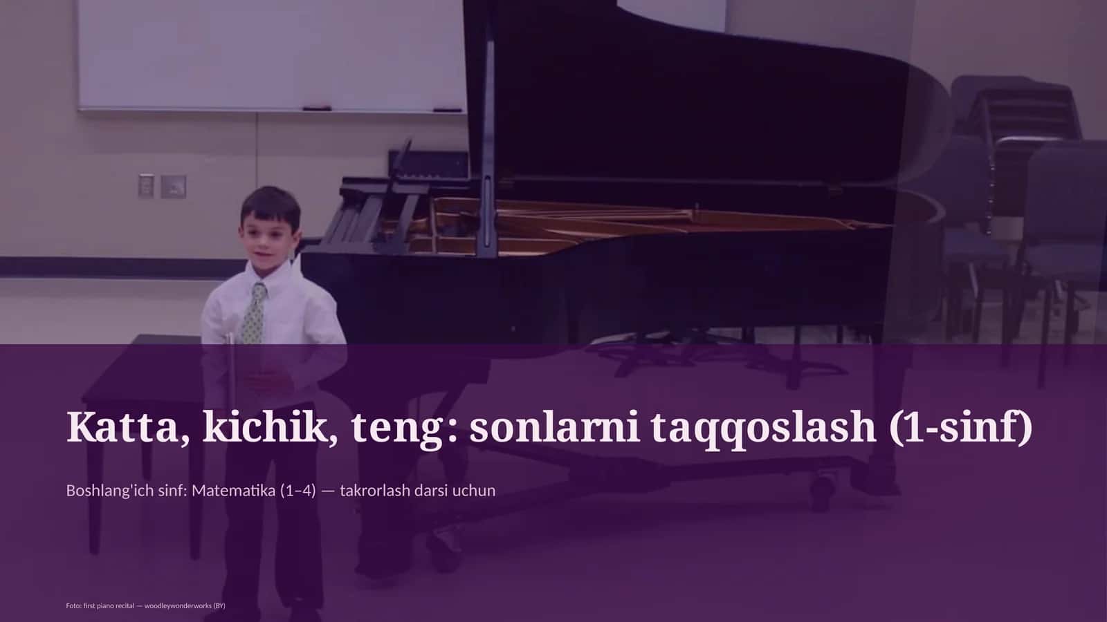 Katta, kichik, teng: sonlarni taqqoslash (1-sinf) 1