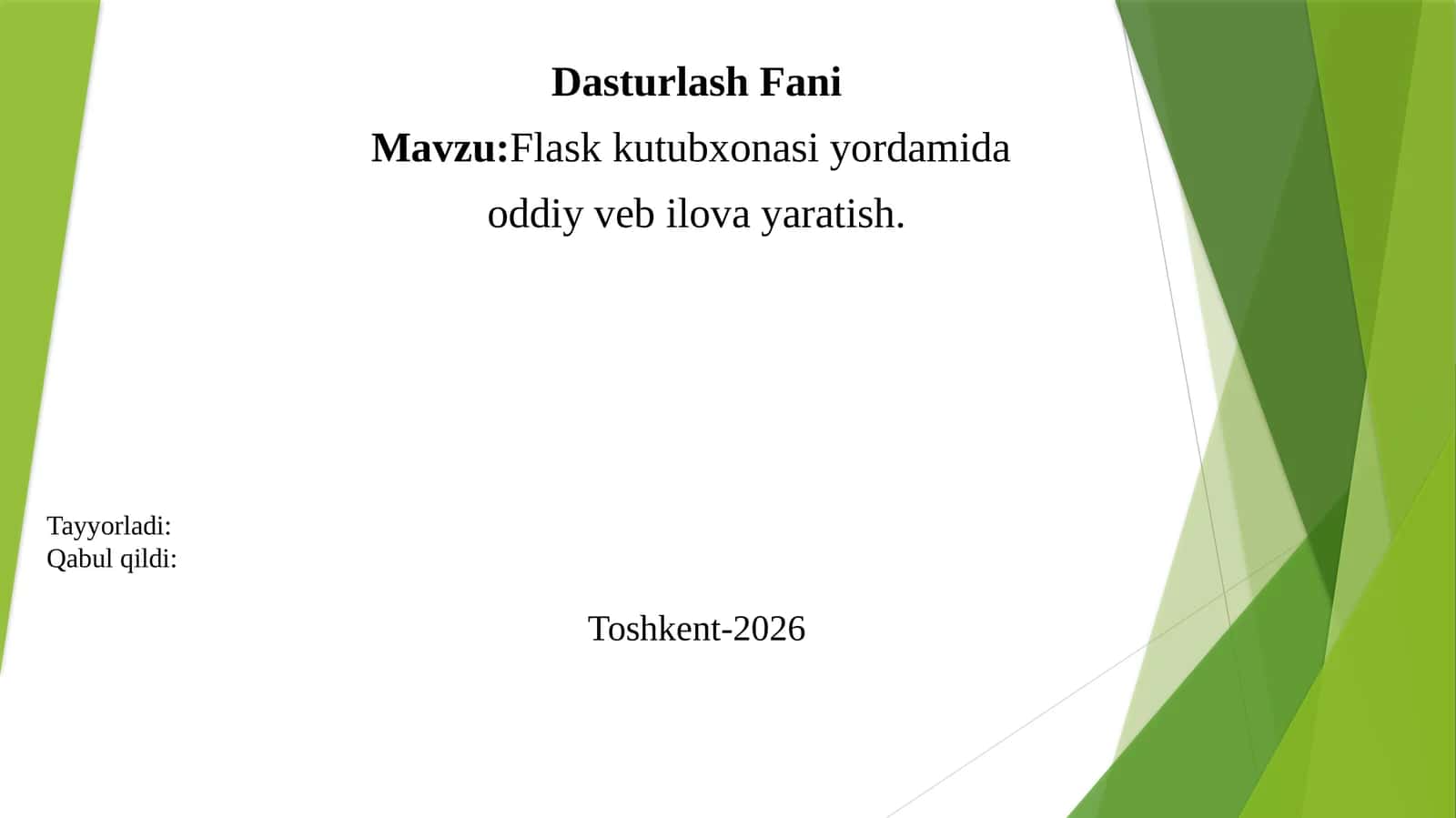 dasturlash fani 1