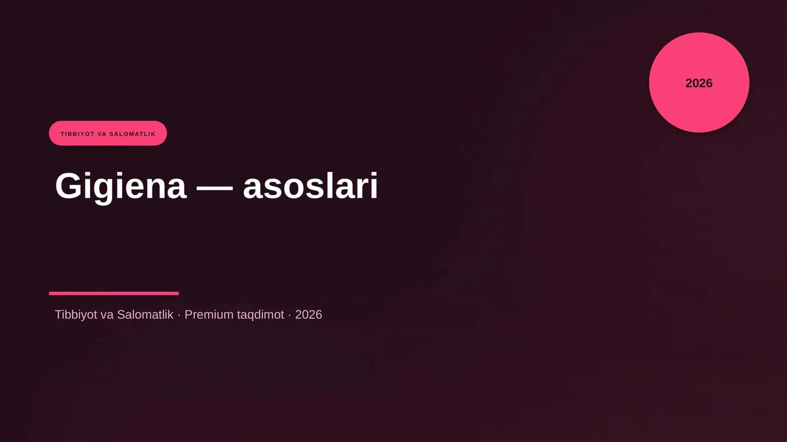 Gigiena — asoslari 1