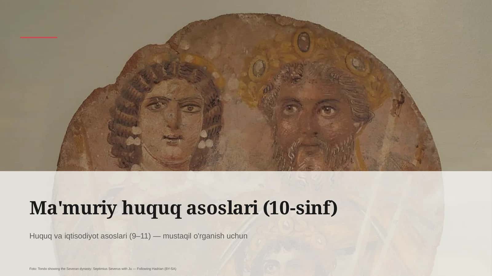 Ma'muriy huquq asoslari (10-sinf) 1