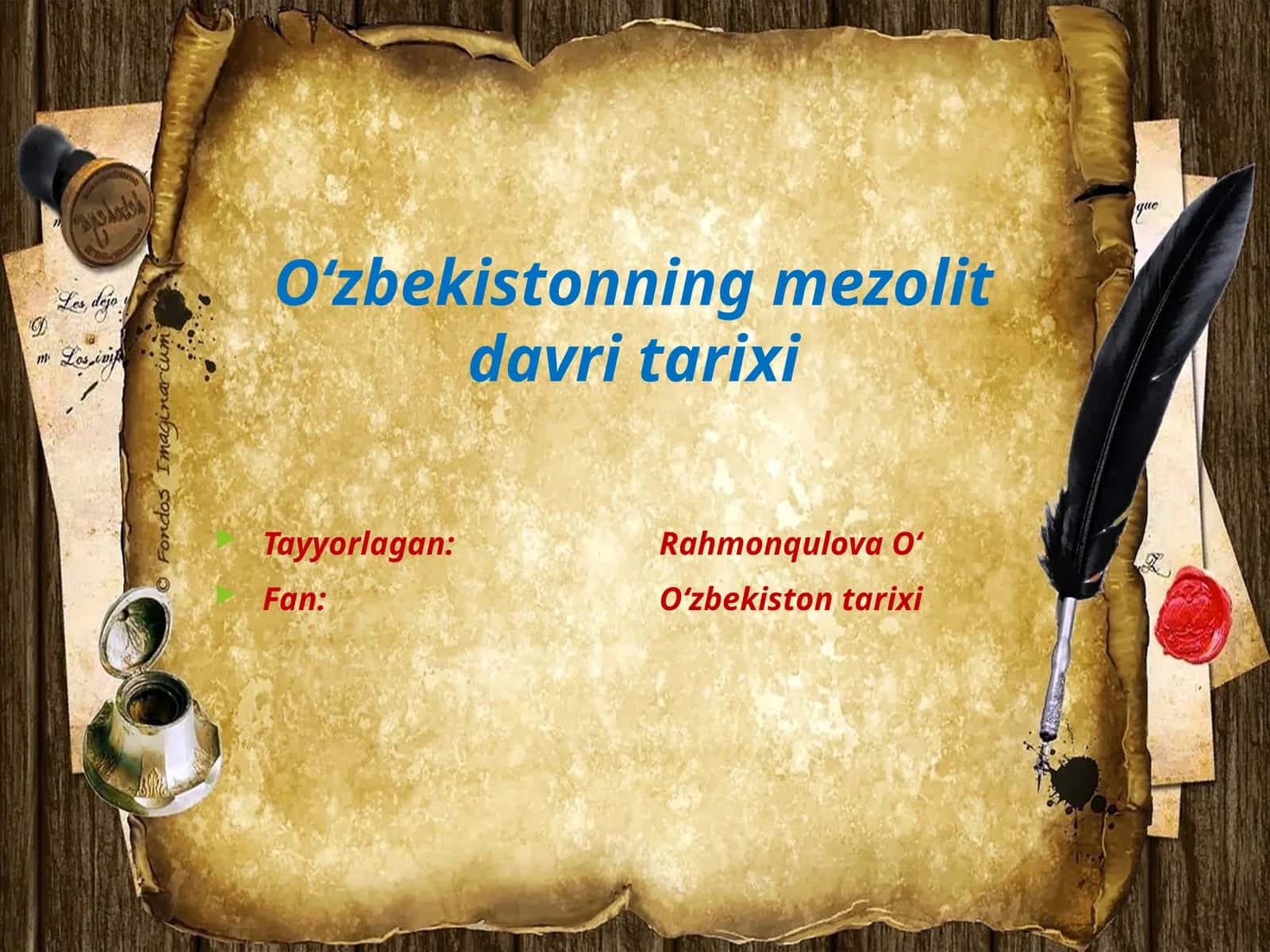 Oʻzbekiston mezolit davrining tarixi 1