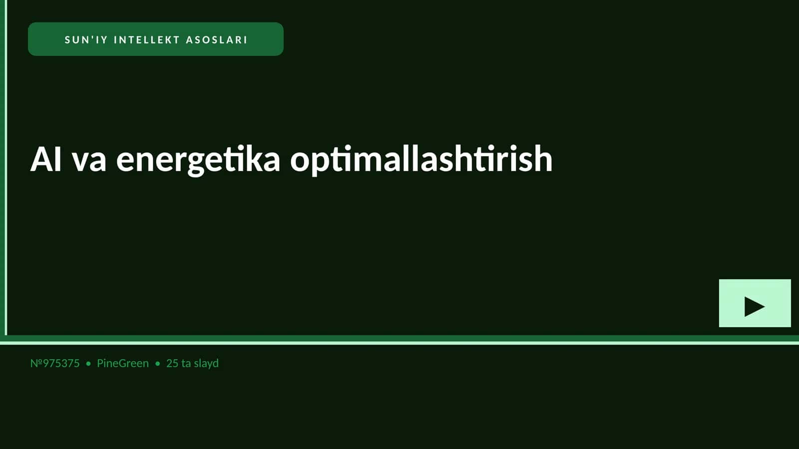 SUN'IY INTELLEKT ASOSLARI 1