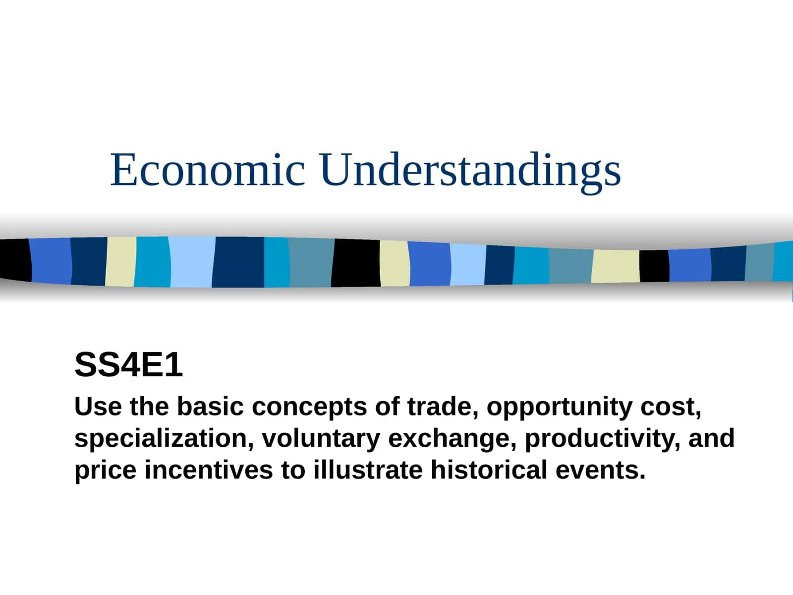 Economic Understandings 1