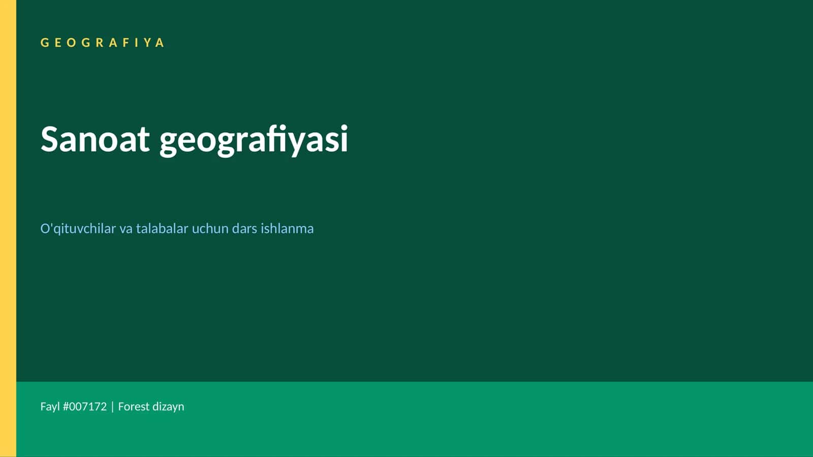 Sanoat geografiyasi 1