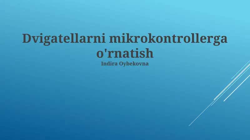 Servo tanlovi va texnik xususiyatlari 1