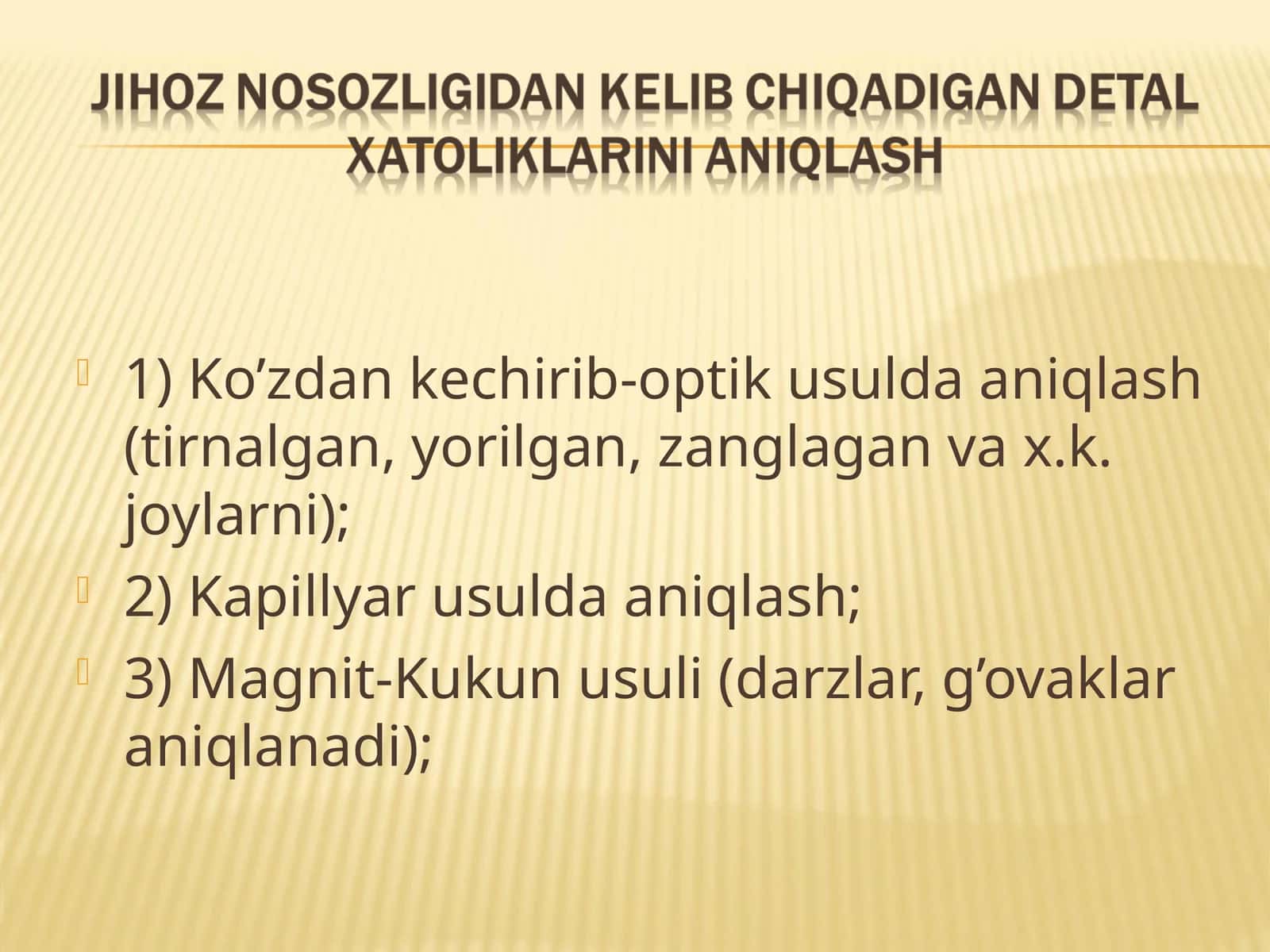 Muharrik tizimlarini sinash usullari 1