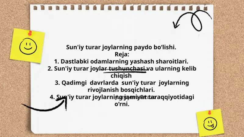 Sun'iy turar joylarning paydo bo‘lishi 1