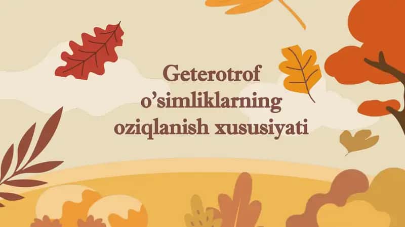 Geterotrofo'simliklarningoziqlanishxususiyati 1
